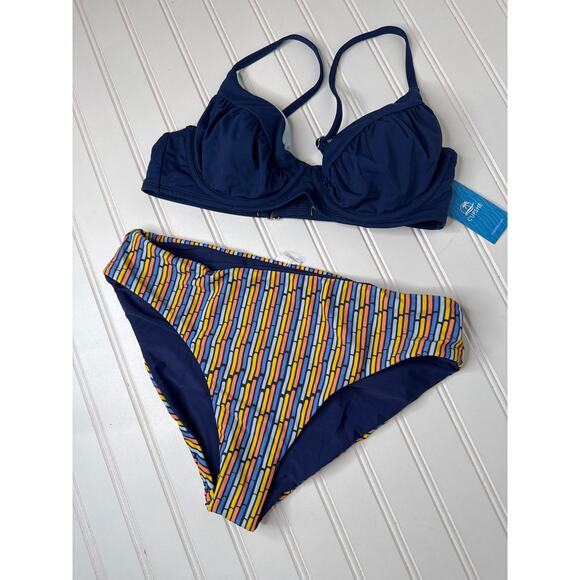 NWT Cupshe Two Peace Swimsuit Bikini Beach High Waist & Hipster BUNDLE Size M - Picture 4 of 5